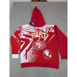 San‎ Francisco 49ers Hoodie Mens 3XL Red White NFL Football Pullover Team Staple